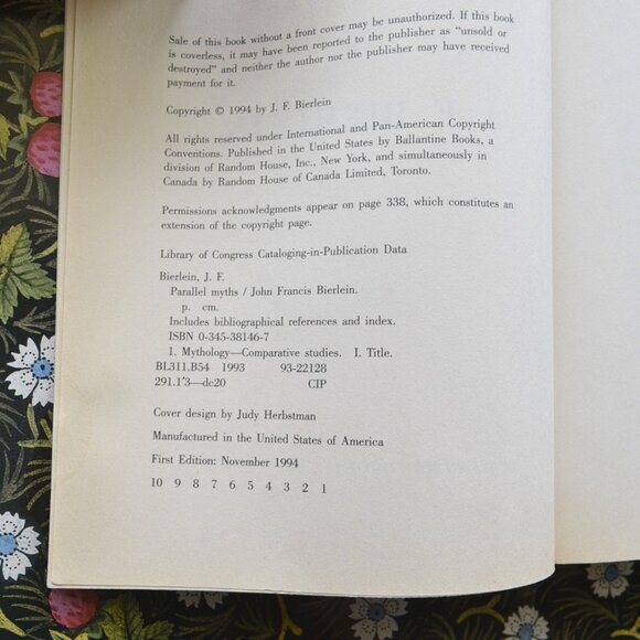 BOOK Parallel Myths - Picture 3 of 3